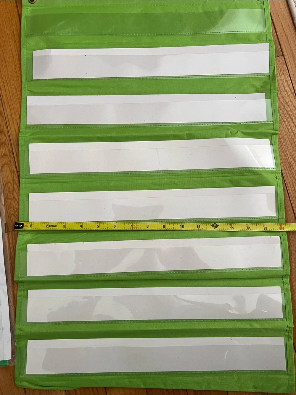 Green Pocket Chart Organizer for Classroom and Home/ set of 2